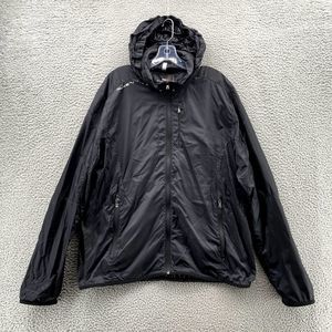 RLX Ralph Lauren Jacket Adult XL Black Windbreaker Hooded Lightweight Vented Men